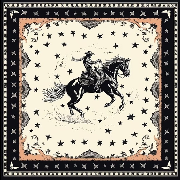 kristine’s closet Accessories - Western Horse & Cowboy Bandana